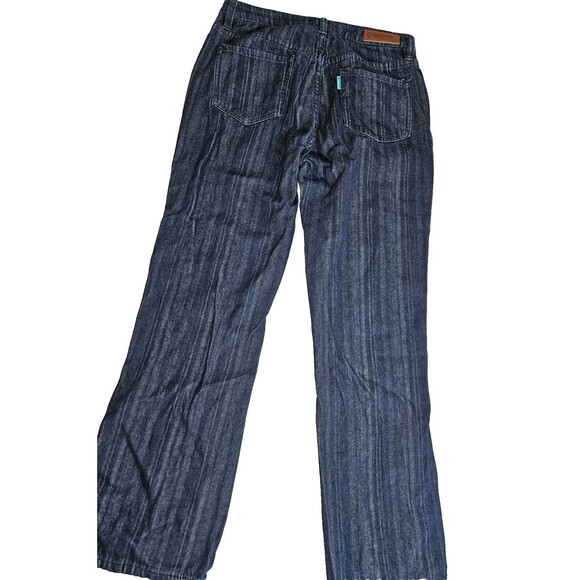 ROCK&ROLL HOOEY Women's Stripes High Rise BootCut Leg Blue Jeans, W 29, L 30 - Picture 2 of 10